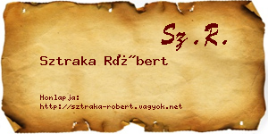 Sztraka Róbert névjegykártya